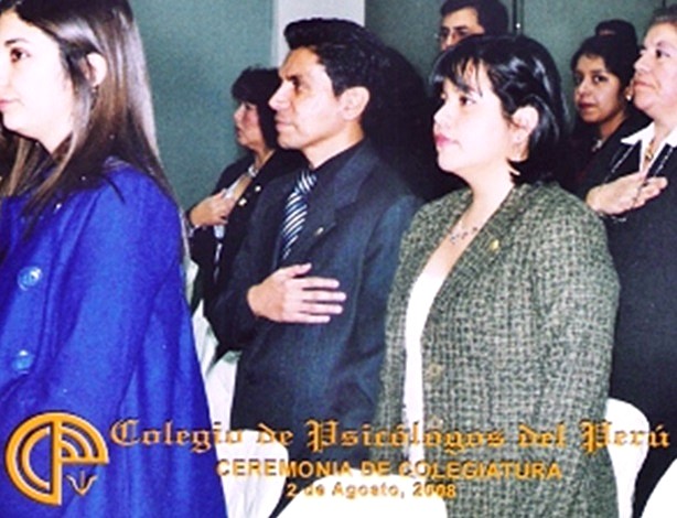 Colegiatura N° 13706 Colegio de Psicólogos del Perú Ceremonia de Colegiatura 2 de agosto 2008